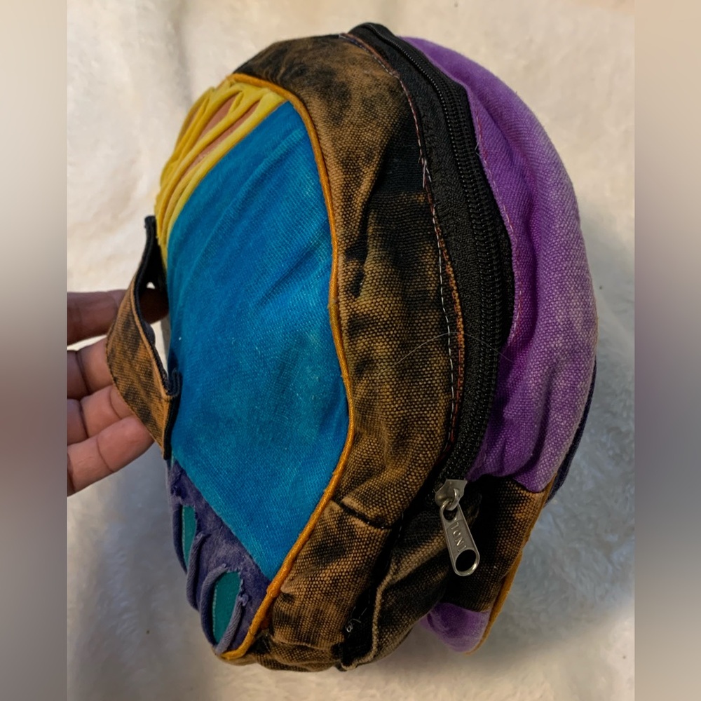 Multicolor Bohemian Patchwork Backpack, Zipper, C… - image 8